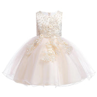 Girls Party Dress Sleeveless Mesh Tutu Dress Princess Wedding Dress - PrettyKid