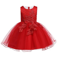 Girls Party Dress Sleeveless Mesh Tutu Dress Princess Wedding Dress - PrettyKid