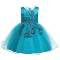 Girls Party Dress Sleeveless Mesh Tutu Dress Princess Wedding Dress - PrettyKid