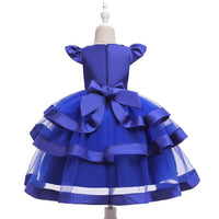 Girl Princess Flying Sleeves Performance Dress - PrettyKid