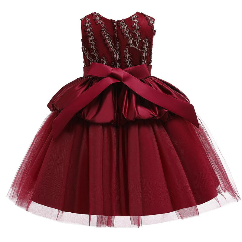 Girls Sleeveless Embroidered Princess Dress - PrettyKid