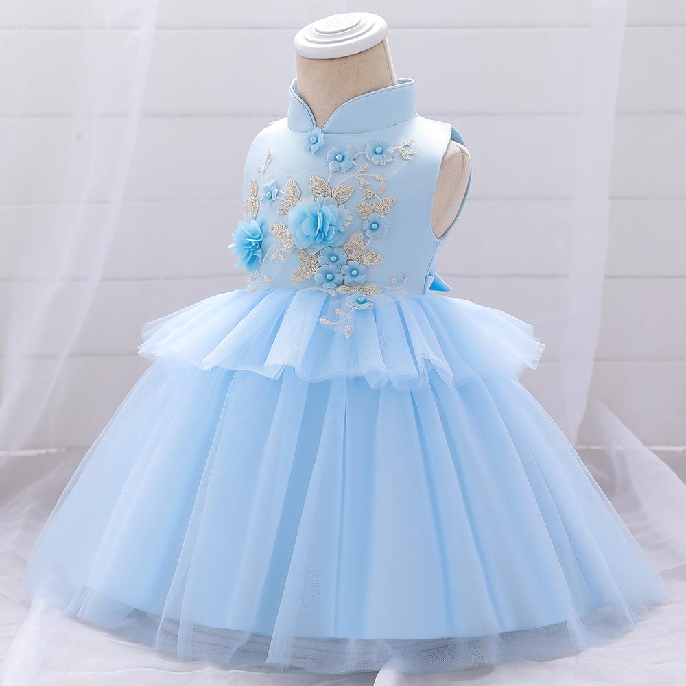 Baby Girl Mesh Cake Flower Dress - PrettyKid