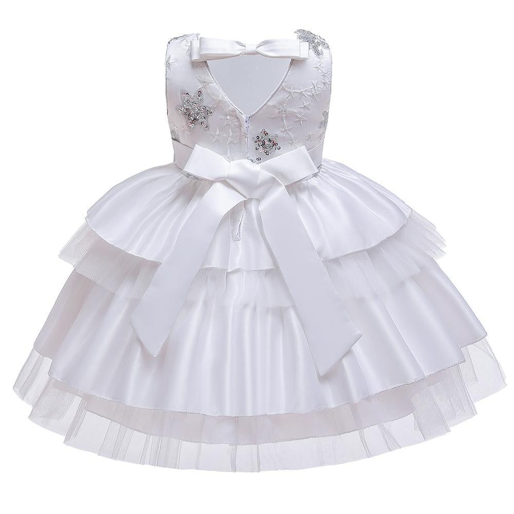 Girls' Prom Dress Mesh Cake Dress Bow Princess Dress Girls' Dress - PrettyKid