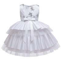 Girls' Prom Dress Mesh Cake Dress Bow Princess Dress Girls' Dress - PrettyKid