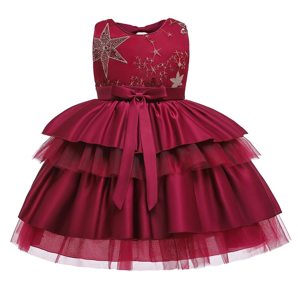 Girls' Prom Dress Mesh Cake Dress Bow Princess Dress Girls' Dress - PrettyKid