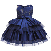 Girls' Prom Dress Mesh Cake Dress Bow Princess Dress Girls' Dress - PrettyKid