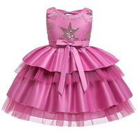 Girls' Prom Dress Mesh Cake Dress Bow Princess Dress Girls' Dress - PrettyKid