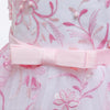 Girls' Wedding Dress Skirts Embroidered Long Dress Bow Princess Dress - PrettyKid