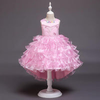 Girl Prom Dress Trailing Princess Skirt Flower Girl Dress - PrettyKid