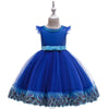 Girl Lace Fly Sleeve Princess Dress - PrettyKid