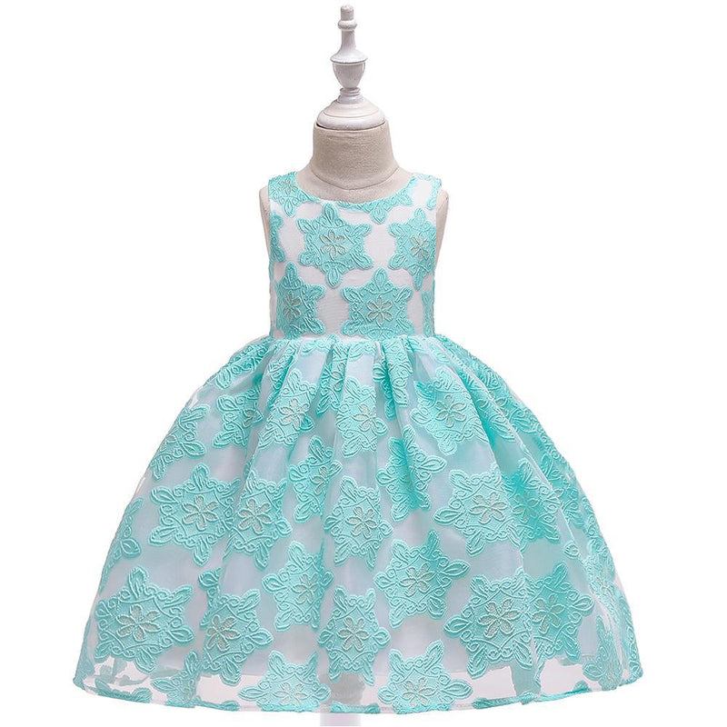 Girl Lace Princess Tutu Performance Dress - PrettyKid