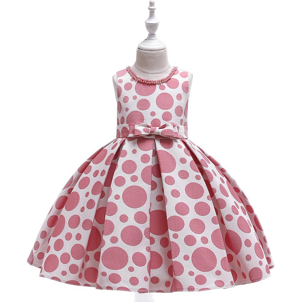 Girl Polka Dot Bow Tutu Princess Dress - PrettyKid