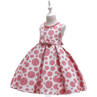 Girl Polka Dot Bow Tutu Princess Dress - PrettyKid