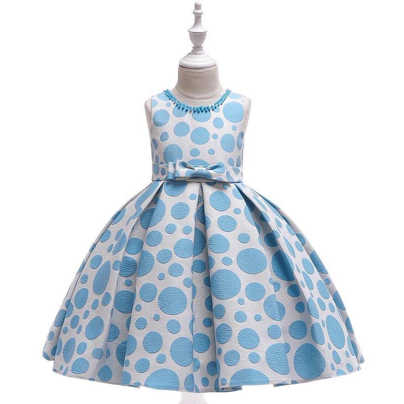 Girl Polka Dot Bow Tutu Princess Dress - PrettyKid