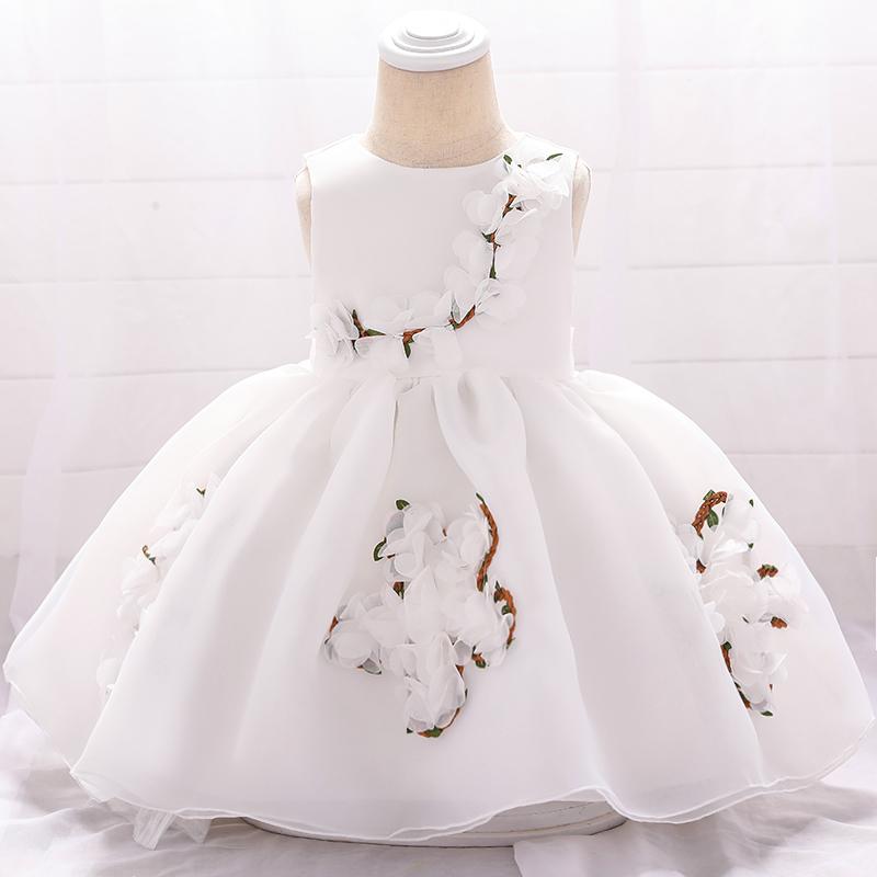 Baby Girl Flower Princess Spliced Dress - PrettyKid