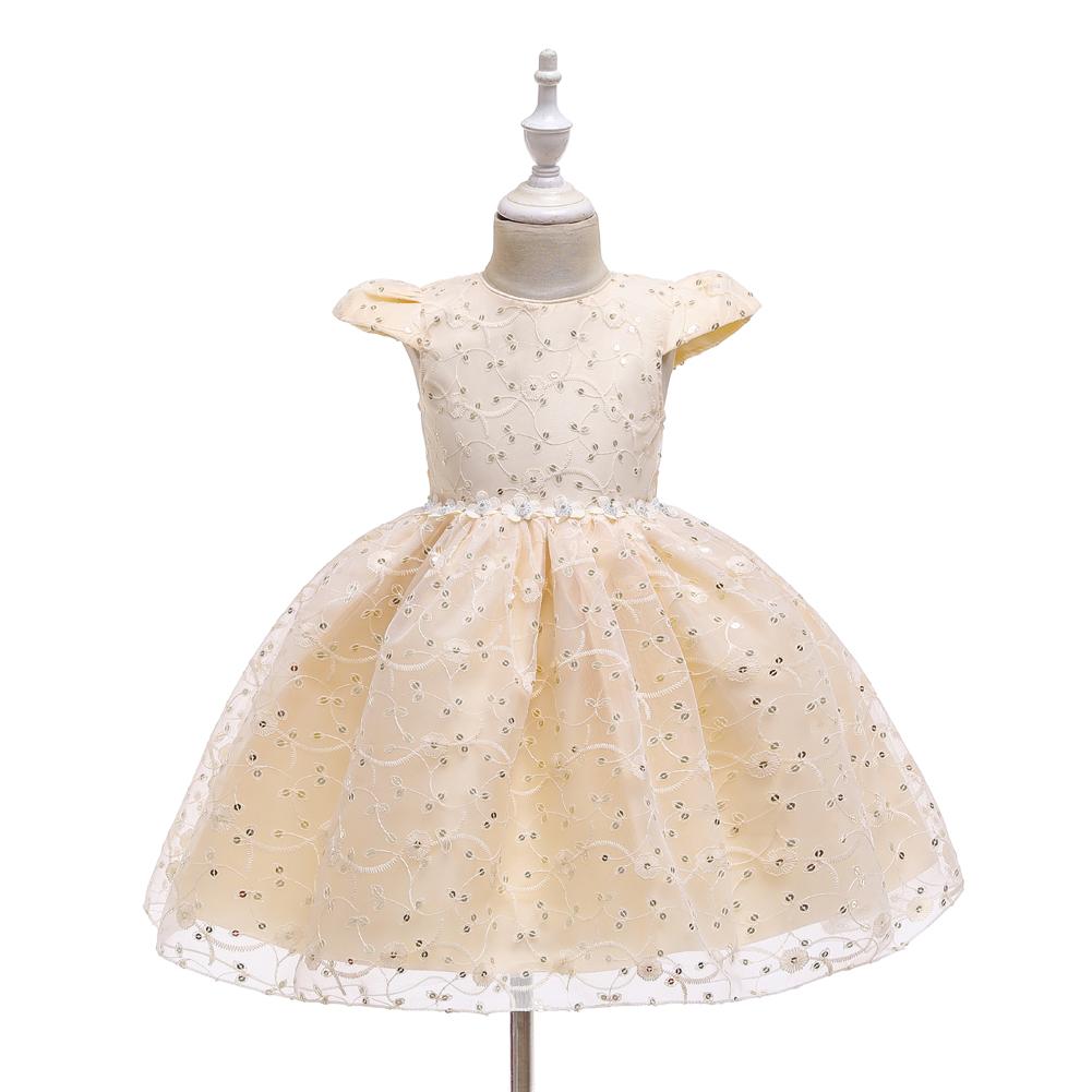 Girls' Dress Princess Dress Tutu Skirt Sequin Performance Dress - PrettyKid