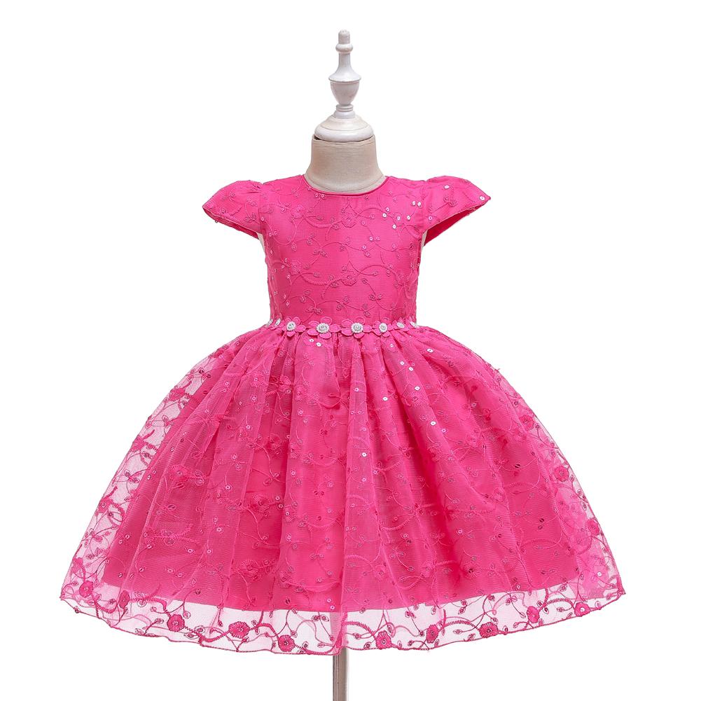 Girls' Dress Princess Dress Tutu Skirt Sequin Performance Dress - PrettyKid