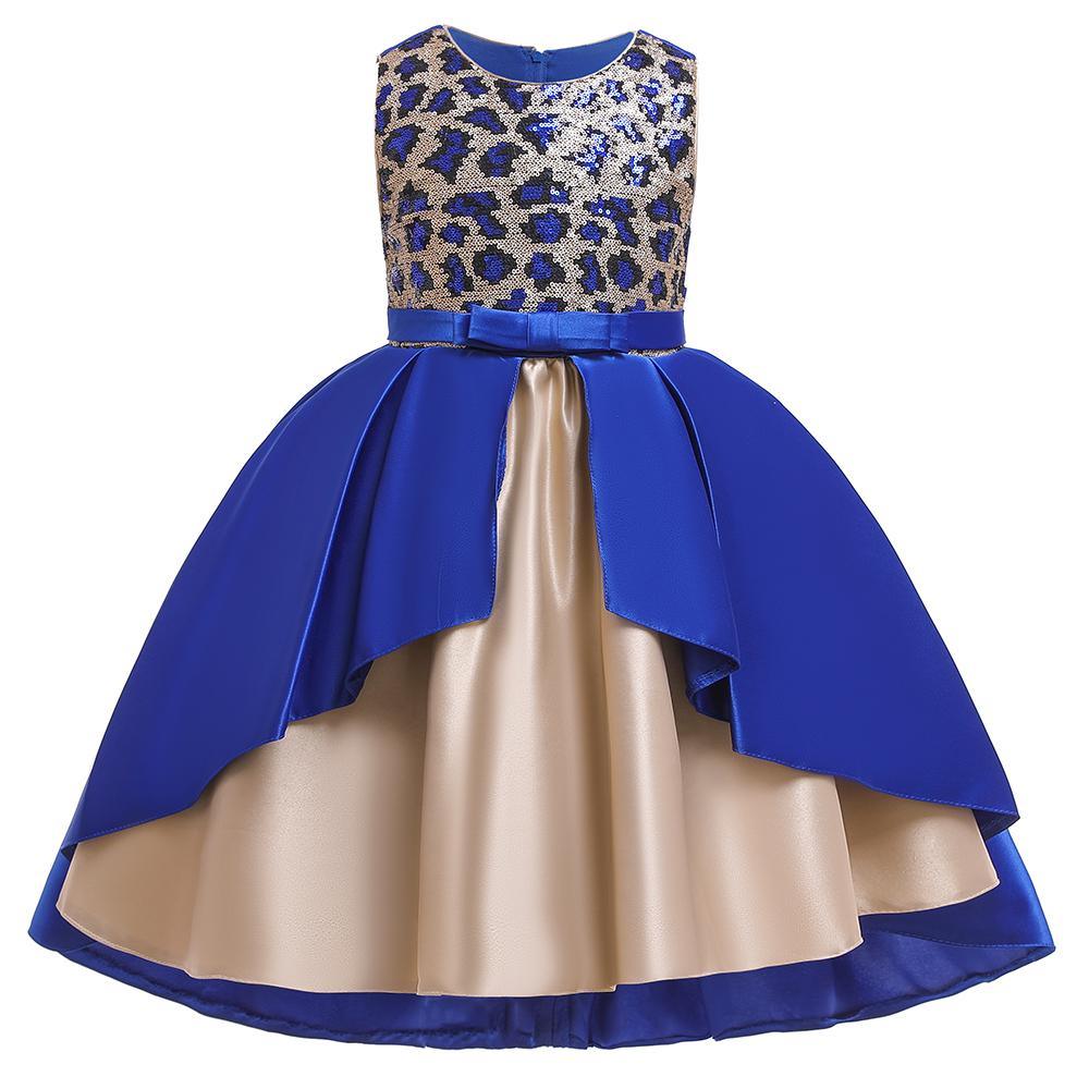 Sequins Girls Dresses Princess Skirts Girls Show Catwalk Dresses - PrettyKid