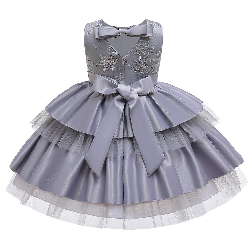 Girls' Prom Dress Mesh Cake Dress Bow Princess Dress Girls' Dress - PrettyKid