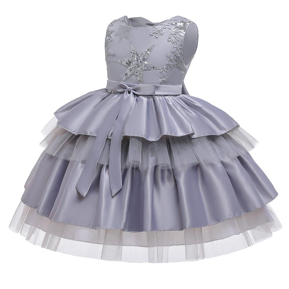 Girls' Prom Dress Mesh Cake Dress Bow Princess Dress Girls' Dress - PrettyKid