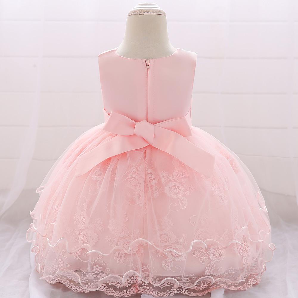 Baby Girl Big Bow Flower Princess Dress - PrettyKid