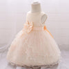 Baby Girl Big Bow Flower Princess Dress - PrettyKid