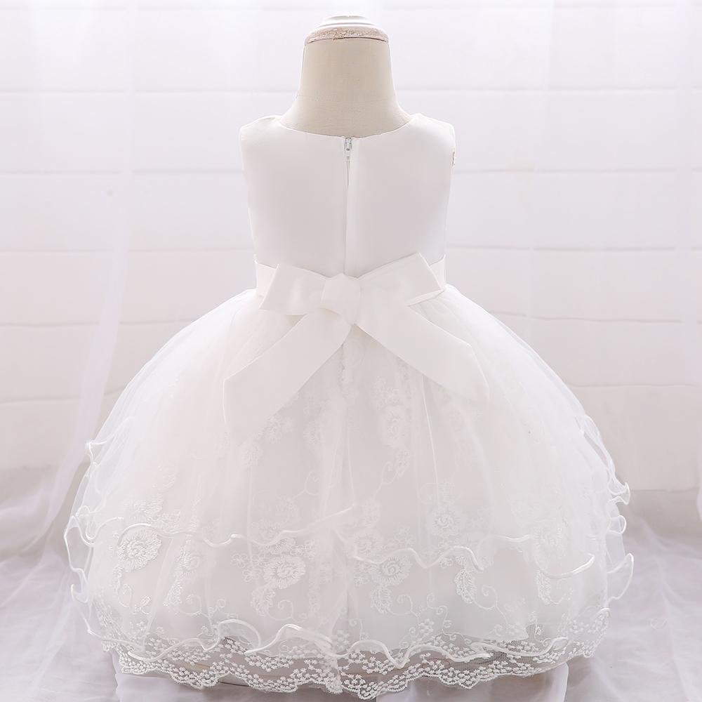 Baby Girl Big Bow Flower Princess Dress - PrettyKid