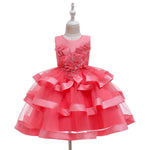 Girls' Prom Embroidered Dress Girls' Princess Dress Performance Dress - PrettyKid
