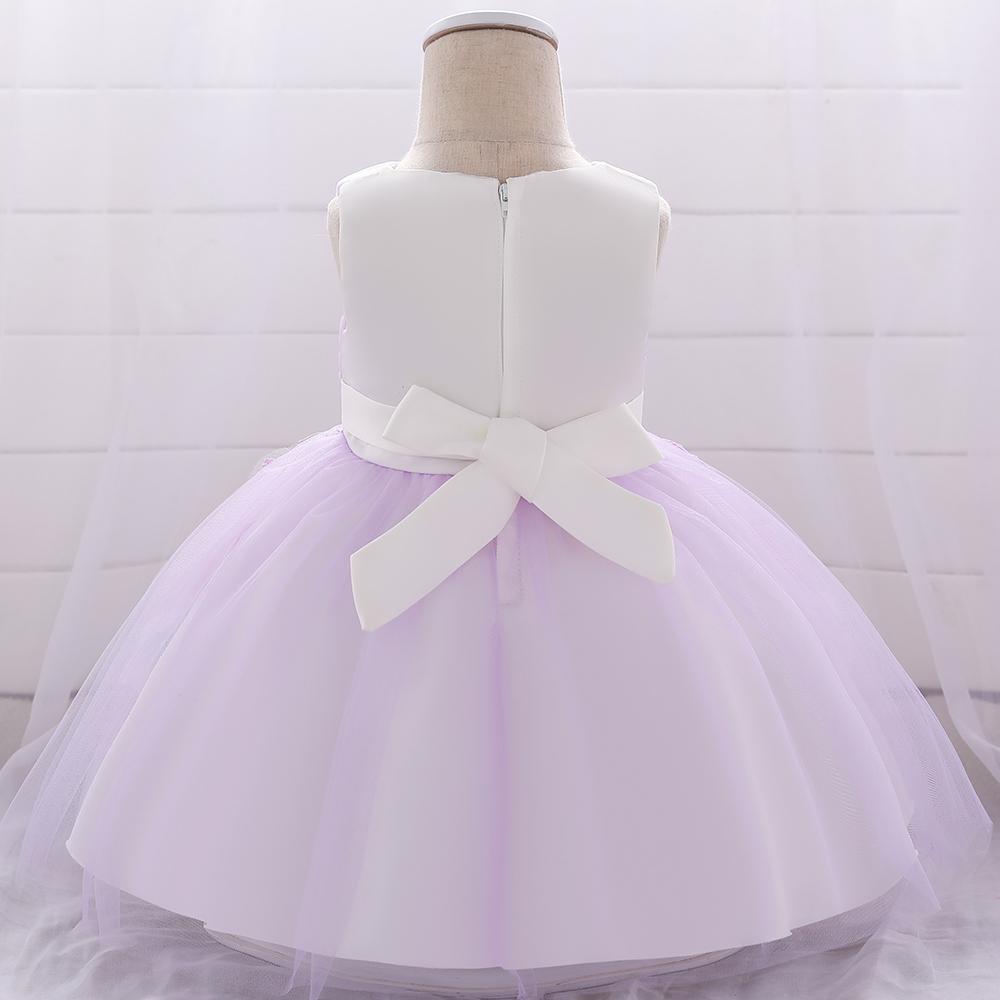 Baby Girl Flower Embroidered Princess Dress - PrettyKid