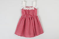 Girls Fashion Lace Princess Plaid Suspender Dress - PrettyKid