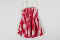 Girls Fashion Lace Princess Plaid Suspender Dress - PrettyKid