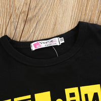Boys Imagine Printed Short Sleeve T-shirt & Cross Printed Pants Boy Clothing Wholesale - PrettyKid