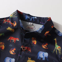 Boys Animal Forest Pattern Shirt Wholesale Toddler Boy Clothes - PrettyKid