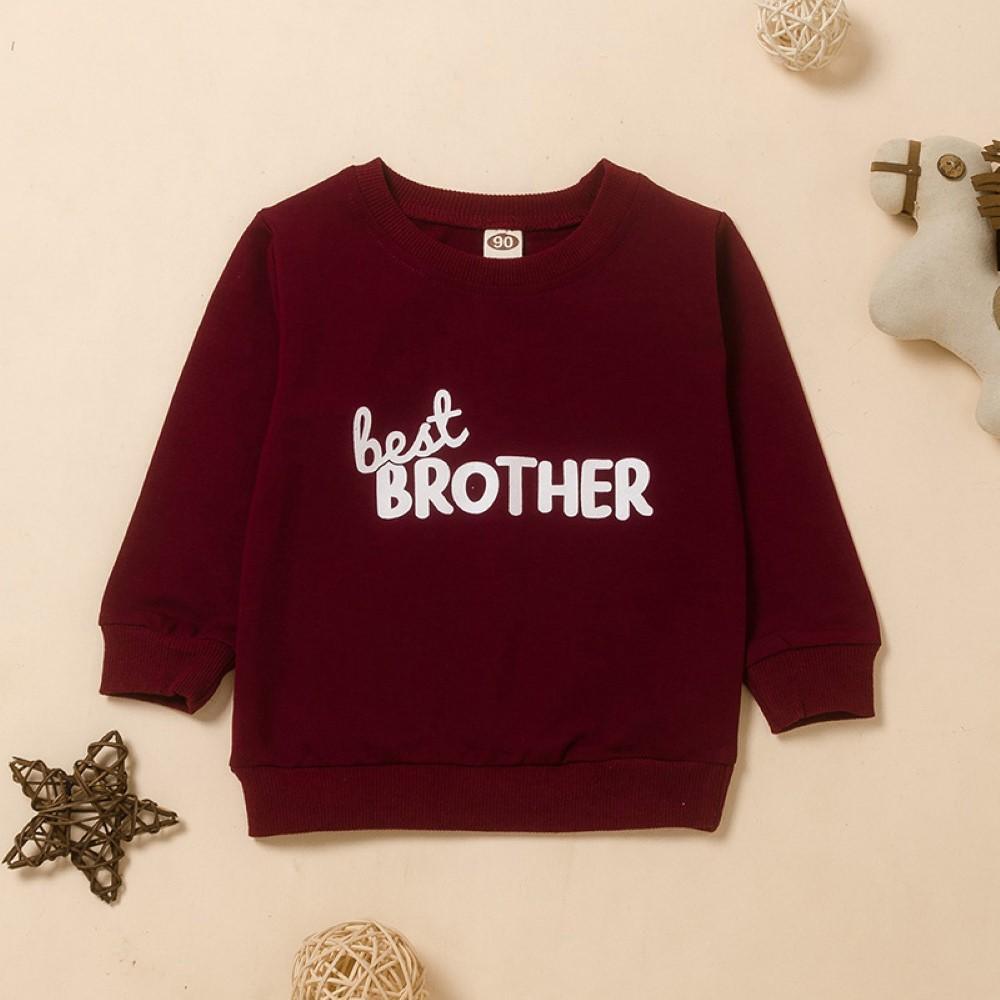 Boys Brother Lettter Printed Top Boys Wholesale Clothing - PrettyKid