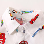 Boys Car Carrtoon Pattern Lapel Shirt Wholesale Boys Clothing - PrettyKid
