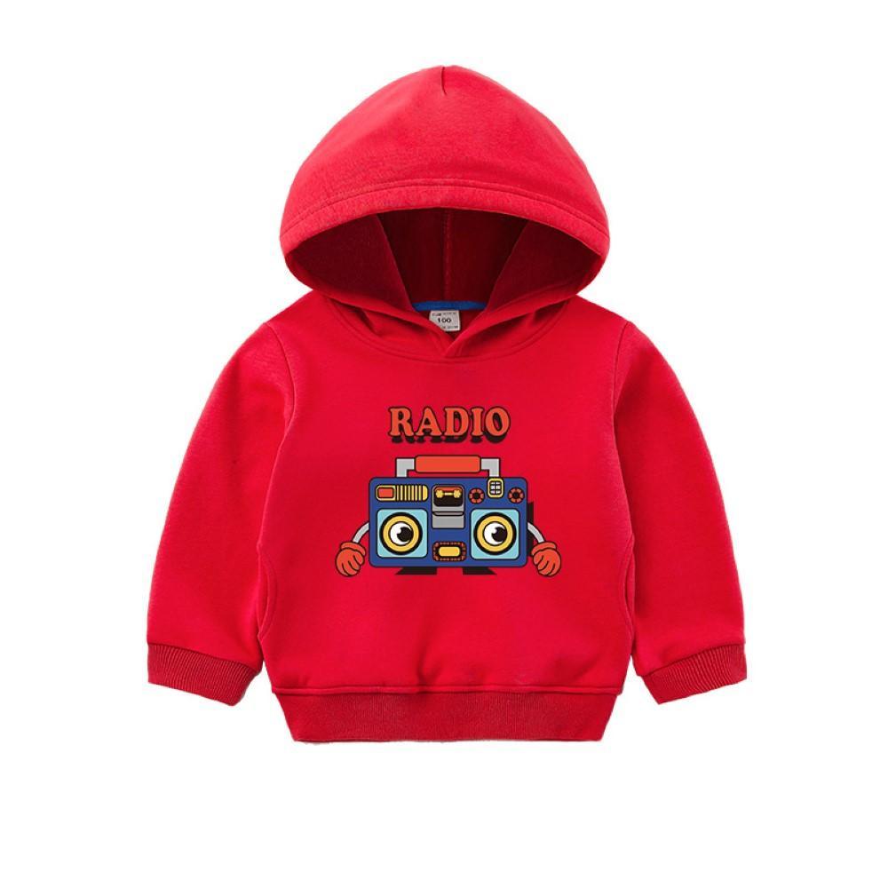 Kid Boys Radio Cartoon Pattern Hooded Top Wholesale Toddler Boy Clothes - PrettyKid