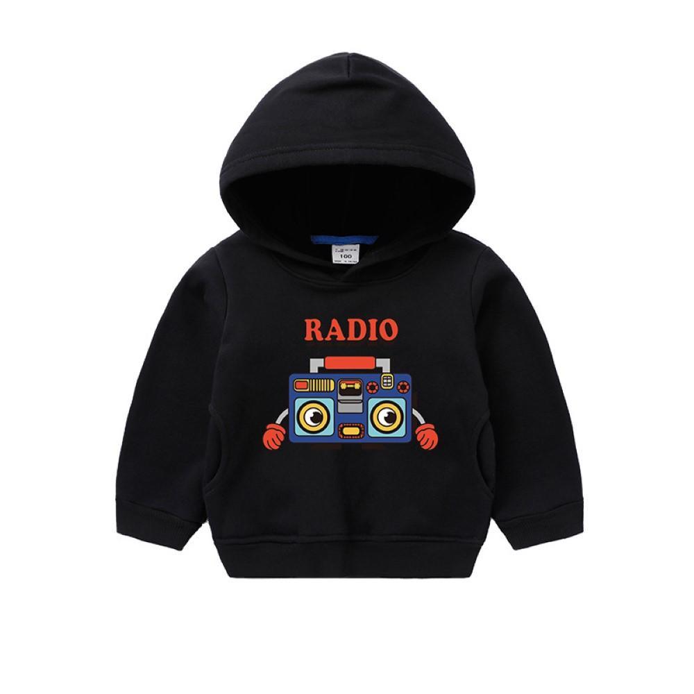 Kid Boys Radio Cartoon Pattern Hooded Top Wholesale Toddler Boy Clothes - PrettyKid