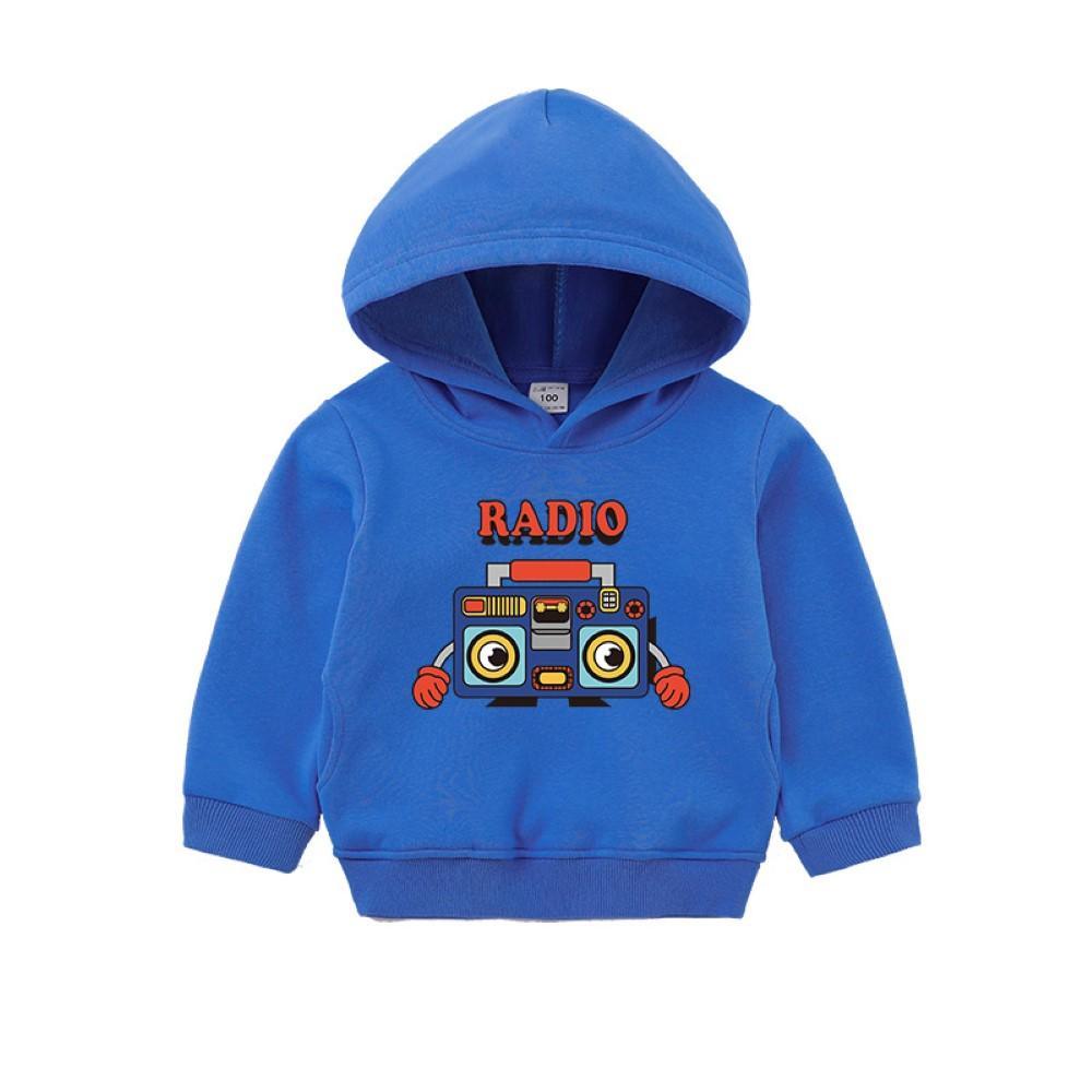 Kid Boys Radio Cartoon Pattern Hooded Top Wholesale Toddler Boy Clothes - PrettyKid