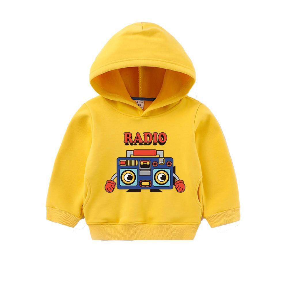 Kid Boys Radio Cartoon Pattern Hooded Top Wholesale Toddler Boy Clothes - PrettyKid