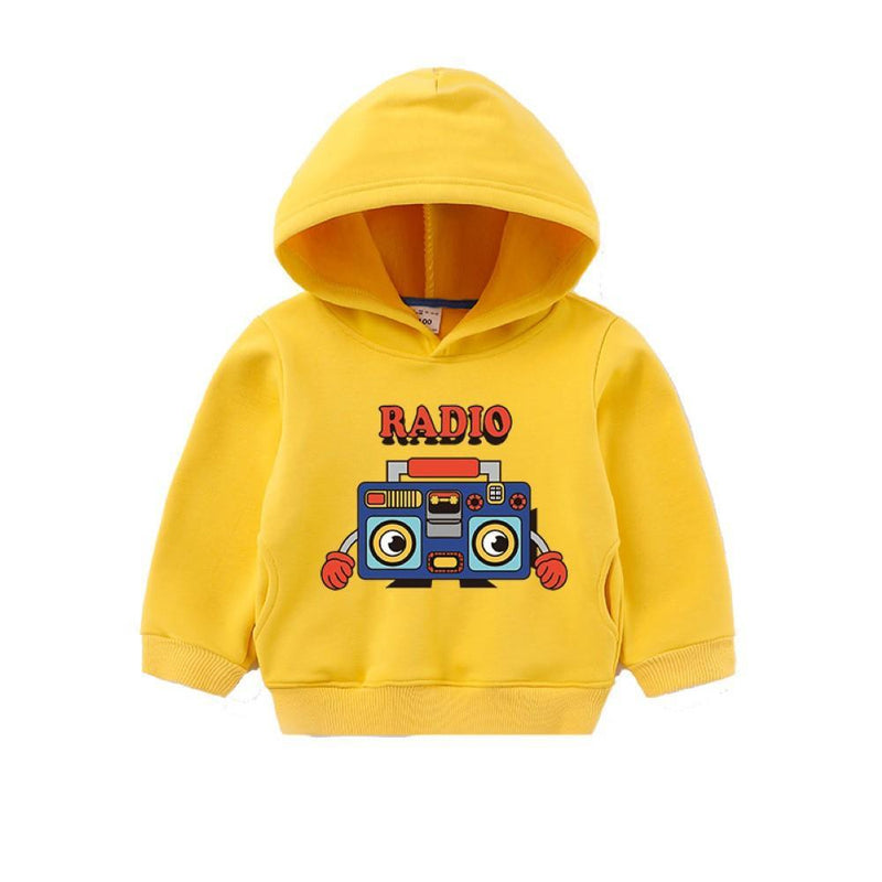 Kid Boys Radio Cartoon Pattern Hooded Top Wholesale Toddler Boy Clothes - PrettyKid