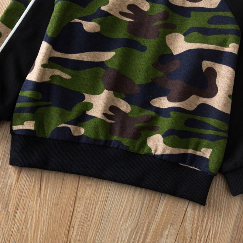 Kid Unisex Camouflage Long Sleeve Suits Boys Wholesale Clothes - PrettyKid