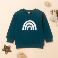 Kid Unisex Rainbow Pattern Top Boy Boutique Clothing Wholesale - PrettyKid