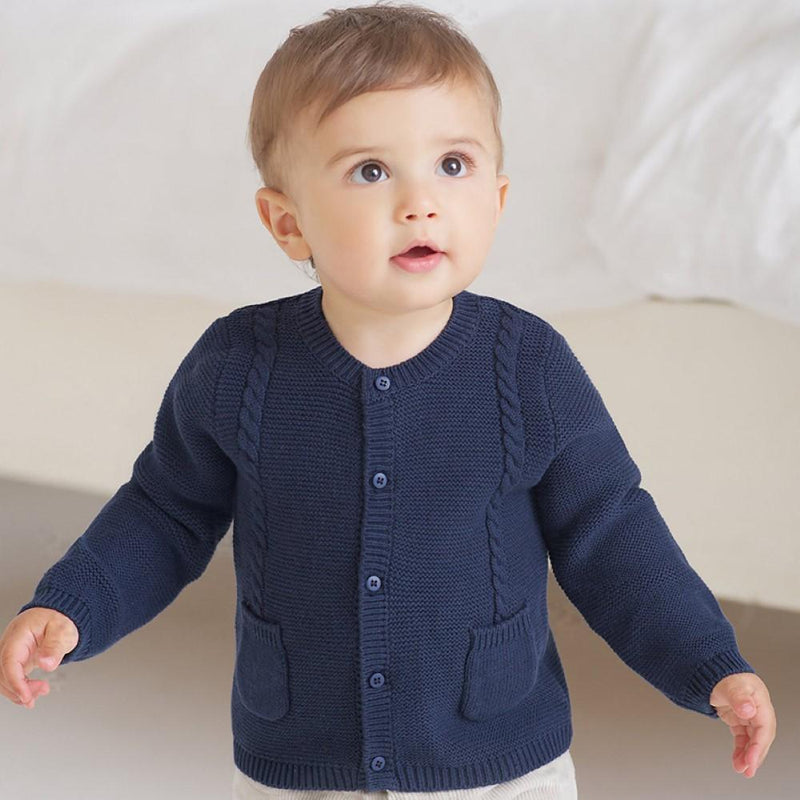 Kid Unisex Solid Cardigan Coat Wholesale Boys Boutique Clothing - PrettyKid