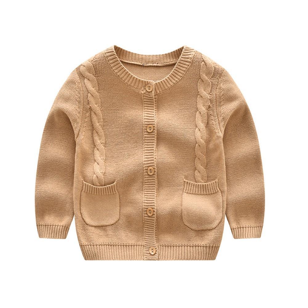 Kid Unisex Solid Cardigan Coat Wholesale Boys Boutique Clothing - PrettyKid
