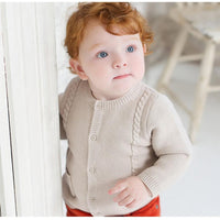 Kid Unisex Solid Cardigan Coat Wholesale Boys Boutique Clothing - PrettyKid