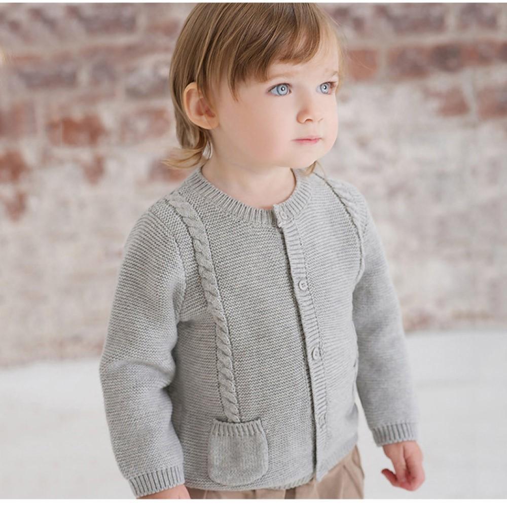 Kid Unisex Solid Cardigan Coat Wholesale Boys Boutique Clothing - PrettyKid