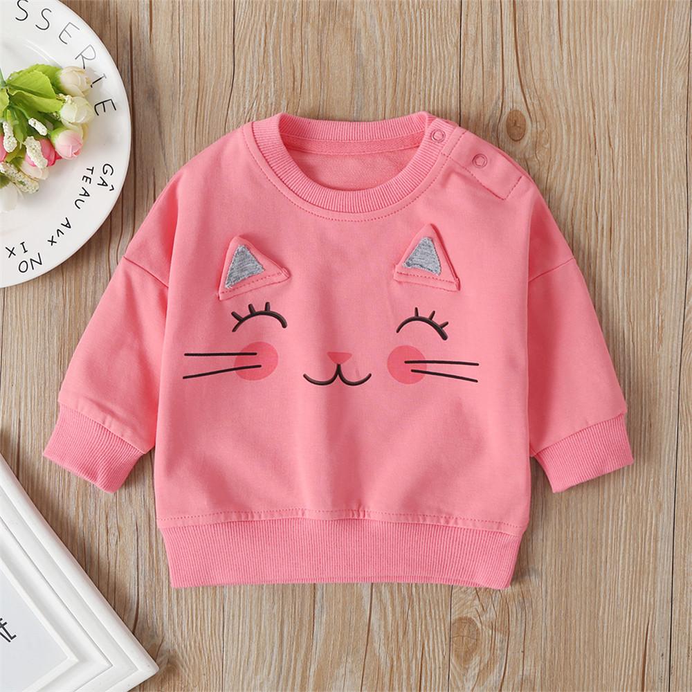 Baby Girls Kitty Crew Neck Long Sleeve Top & Pants Wholesale Baby - PrettyKid