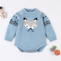 Baby Knitted Cartoon Long Sleeve Romper Sweaters Wholesale - PrettyKid