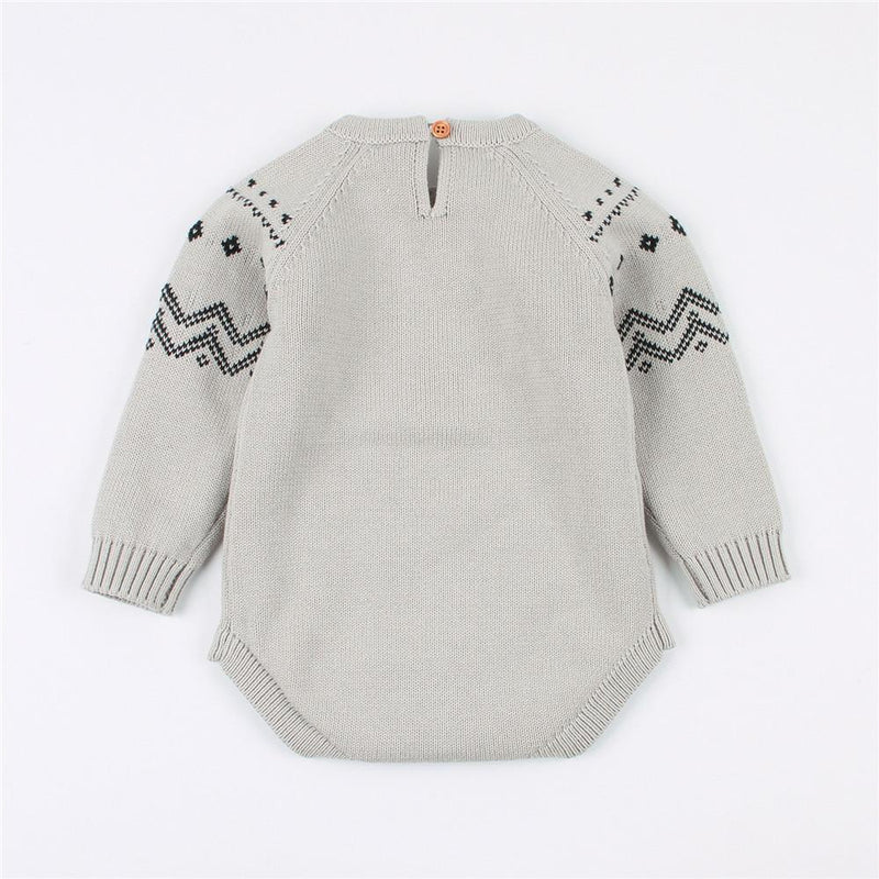 Baby Knitted Cartoon Long Sleeve Romper Sweaters Wholesale - PrettyKid