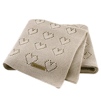 Baby Knitted Heart Hollow Out Blankets Wholesale Cheap Baby Blankets In Bulk - PrettyKid